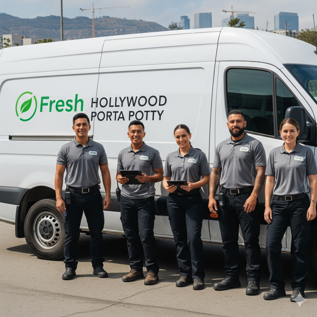 fresh hollywood porta potty team
